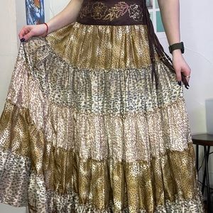 Flowy Cheetah Print Skirt